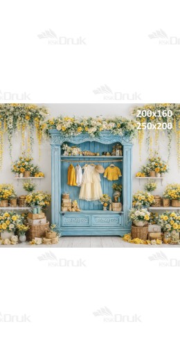 Tło fotograficzne „Wiosenna garderoba w kwiatach” | E819